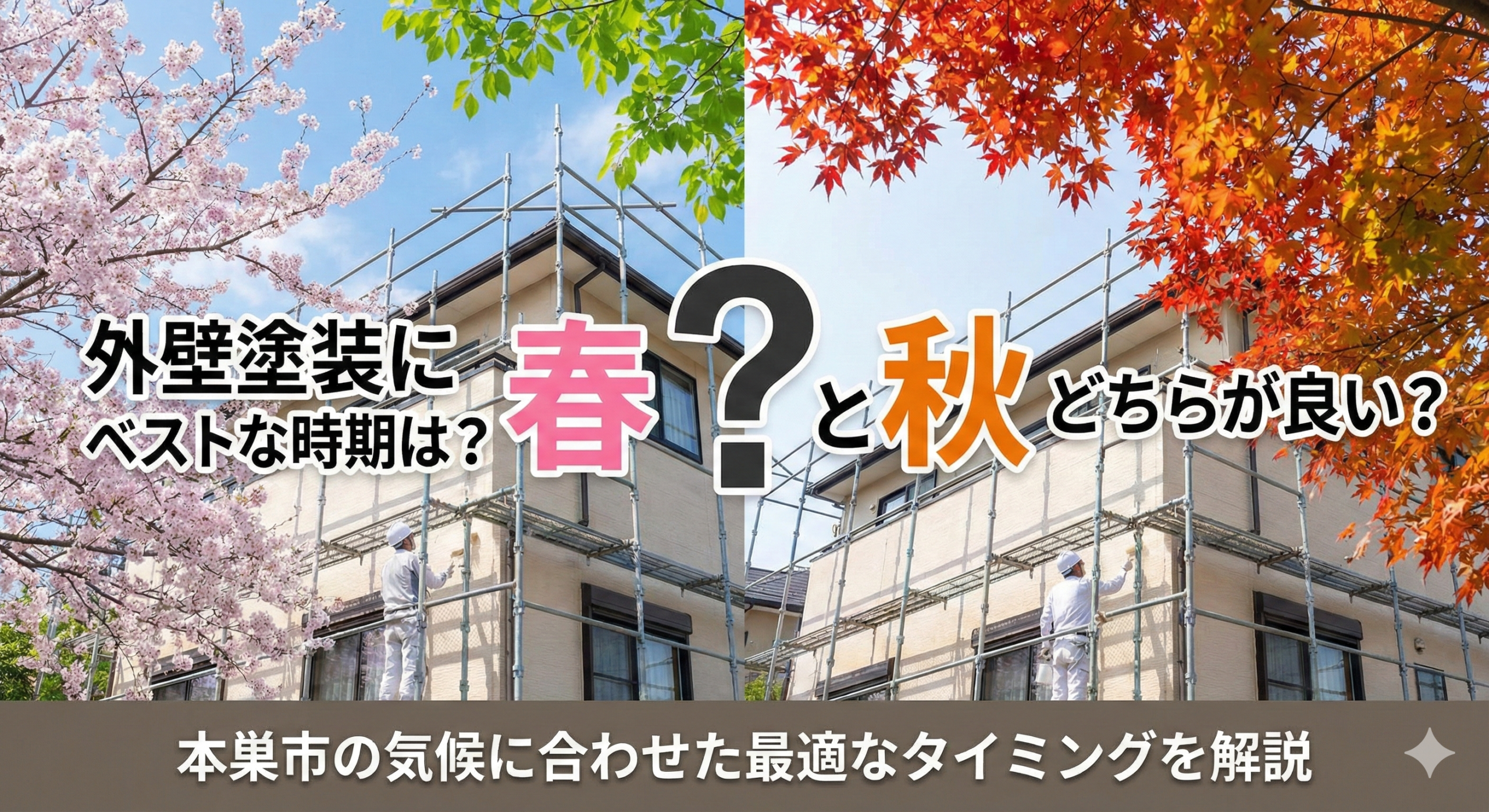外壁塗装にベストな時期は？春と秋どちらが良い？_長沼塗装